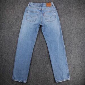 Levis 501 Original Selvedge Denim Jeans Womens 26x32 Light Wash Blue A1959-0026